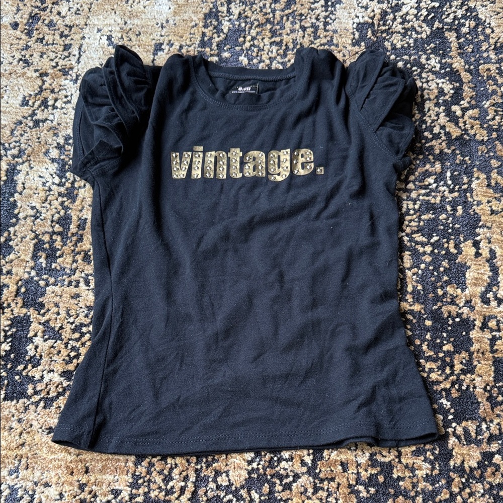 Vintage Black Short Sleeve Tee